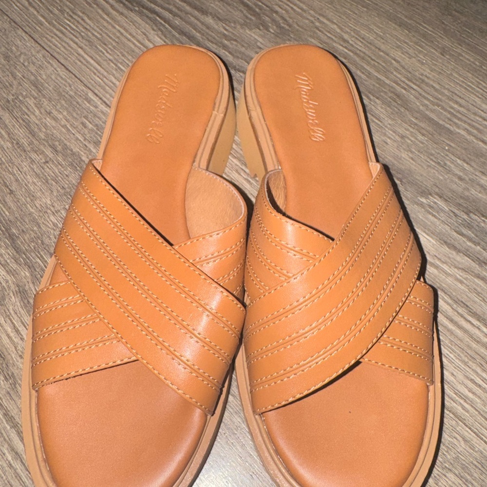 Madewell the Alina platform Crossover Slide Sandals - Picture 2 of 5